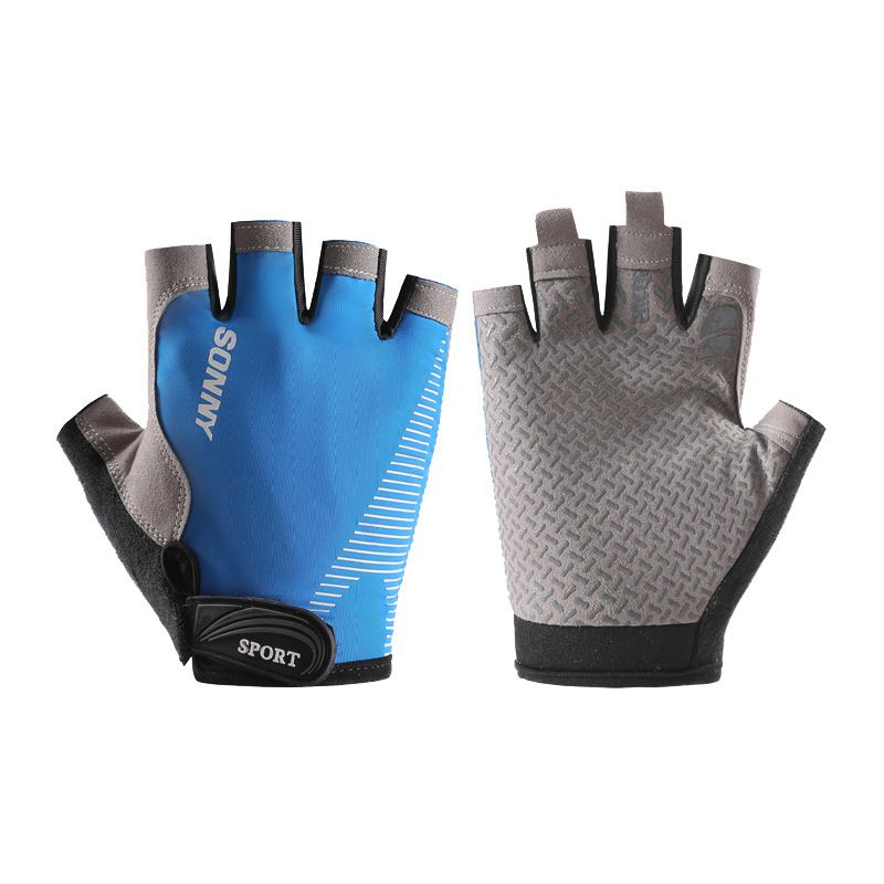 Unisex Fingerless Sports Gloves – Breathable & Anti-Slip Cycling Gloves For Biking, Fishing & Outdoor (Black/Orange/Green/Blue/Gray, M/L/XL)_desvips.com