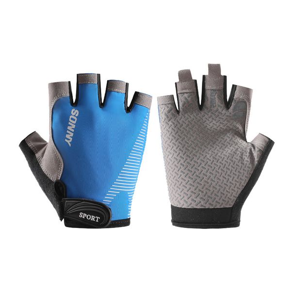 Unisex Fingerless Sports Gloves – Breathable & Anti-Slip Cycling Gloves For Biking, Fishing & Outdoor (Black/Orange/Green/Blue/Gray, M/L/XL)_desvips.com