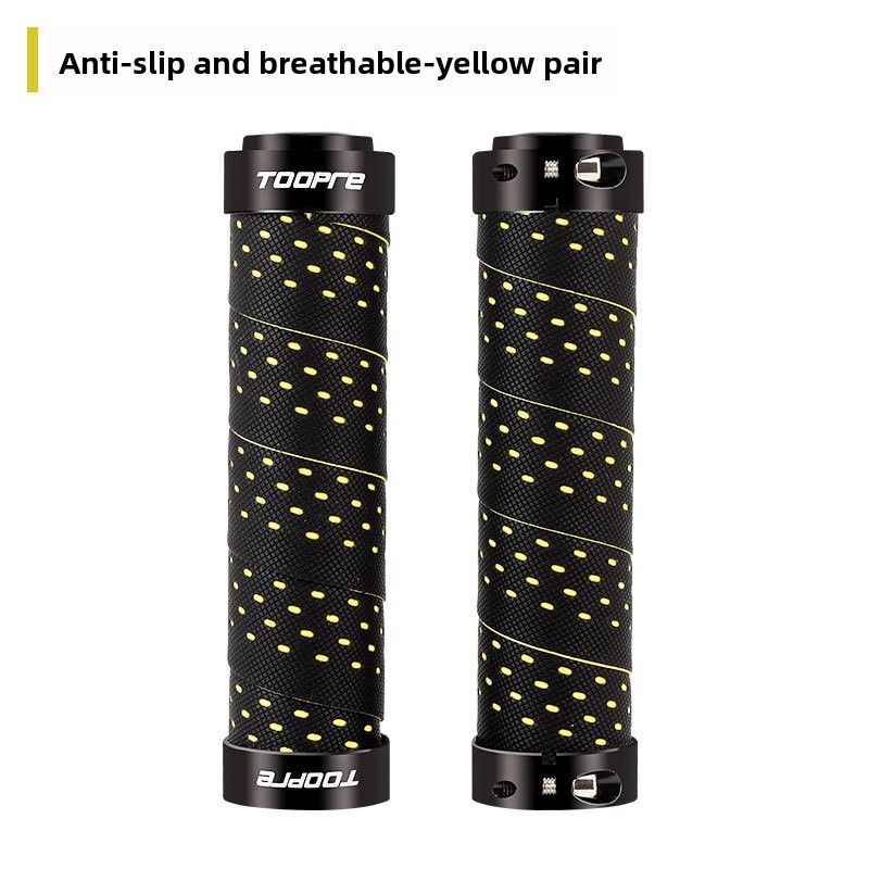 TOOPRE Bicycle Mountain Bike Anti-Slip Locking Cycling PU Handlebar Grips Accessories_desvips.com