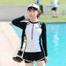 Summer Long-sleeve Swimsuit Women, Sun-protective, Slimming, Conservative, Two-piece, Anti-exposure, With Boxer Shorts,_desvips.com