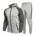 Men's Casual New Slim Fit Hip-hop Solid Color Sports Set_desvips.com