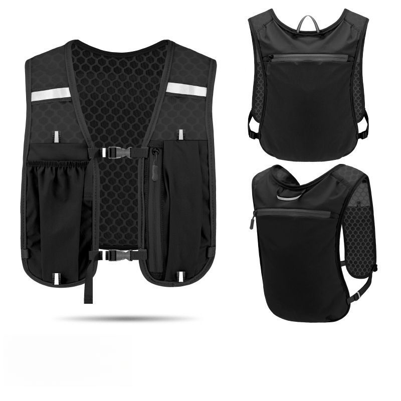 Lightweight Running Hydration Vest, Adjustable Breathable Sports Vest Backpack With Water Bottle Pockets For Marathon Hiking_desvips.com