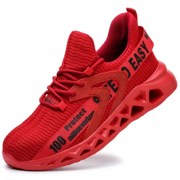 Safety Men Breathable Light New Work Sneakers Steel Toe Quality Anti-Smash Anti-Puncture Indestructible Shoes Large Size_desvips.com