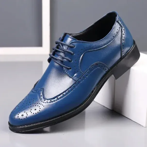 Oxford Genuine Calfskin Leather Brogue Dress Classic Business Formal Shoes Man Handcrafted Mens 240607_desvips.com