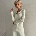 Women's Clothing OL casual knitted suit for home and street, comfortable and simple style _desvips.com