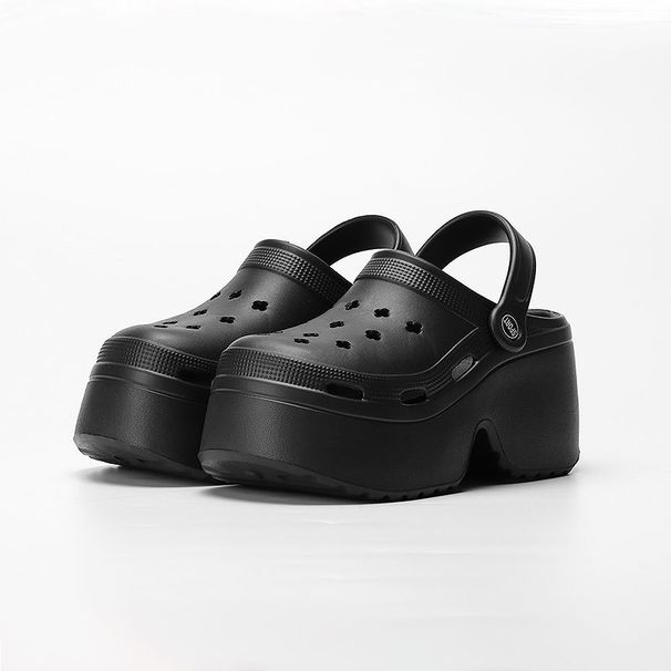 Women's 9CM Platform Hole Shoes - Ultra Soft & Non-Slip (Beach & Casual Wear Closed-Toe Sandals Summer Must-Have)_desvips.com