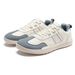 HOBIBEAR Unisex Wide Toe Barefoot Zero Drop Minimalist Sneakers Mesh Artificial Leather Patchwork Lace-up Shoes_desvips.com