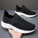 RenMou 2025 Spring/Summer Men's Thin New Style One Step Lazy Soft Bottom Flyknit Breathable Mesh Casual Running Trendy Shoes Exclusive Supply_desvips.com