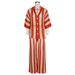 Women's clothing sexy ladies V-neck hollow striped lapel knitted wide pants suit_desvips.com