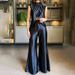 Women's Clothing Summer New Fashion Two-piece Summer Slit Loose Flared Pants Set_desvips.com