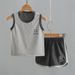 Kids' Clothing Basketball Uniform Short Sleeved Suit Summer Short Sleeved Shorts Sportswear Baby Two Piece Suit_desvips.com