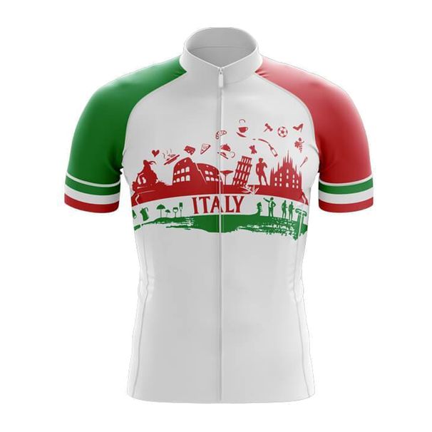 Italy Cycling Jersey Set For Men Short Sleeve Mountain Biking Clothing Kit Bib Shorts Gel Breathable Pad Quick-Drying_desvips.com