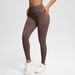 Peach Seamless Solid Color Three-Section Waist Hip-Lifting High-Waist Yoga Pants Women, Suitable For Running And Fitness_desvips.com