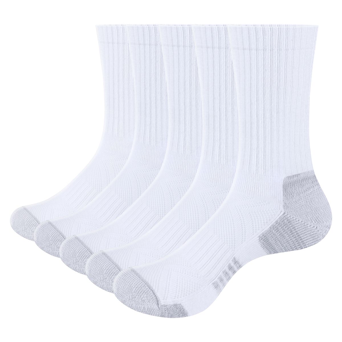 YUEDGE Mens Moisture Wick Trekking Hiking Sports Cotton Cushioned Work Boot Crew Socks For Men Size 37-46 EU_desvips.com