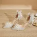 The New Style Sparkles The Pearl Chain Crystal Shoe Large Size Feeg High-heeled Shoes_desvips.com