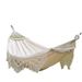 Tassel Hammock, Outdoor Folding Camping, Woven Canvas Swing, Bent Rod, Portable Hanging Chair For Two People_desvips.com