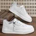 Men's Street Fashion Skateboard Versatile Sport Casual Sneakers Youth College Style White Shoes_desvips.com
