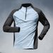Half Zip Training Suit Men's Quick-drying Long Sleeve Pants Suit Sports Track And Field T-shirt Running Set_desvips.com