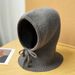 Balaclava For Women Winter High-end Windproof Warm Ear Protection Scarf Integrated Knitted Hat_desvips.com