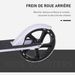 Trottinette Pliable Hauteur Guidon Réglable Sur 4 Niveaux Système De Freinage Arrière Pour Enfant Adolescent Pois Max. 100KG Dim. 88L X 37l X 75-100H Cm Blanc_desvips.com