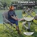 Padded Folding Camping Chair – Portable Moon Chair With Side Pocket & Carry Bag Supports Up To 120KG Ideal For Outdoor Camping & Picnics_desvips.com