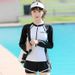 Summer Long-sleeve Swimsuit Women, Sun-protective, Slimming, Conservative, Two-piece, Anti-exposure, With Boxer Shorts,_desvips.com