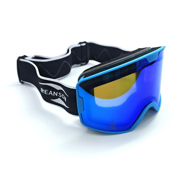 New Ski Goggle With Double Layer Anti-Fog Lene, Snap-On Precription, Anti-Slip Headband, And Light Enhancement_desvips.com