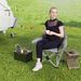 Padded Folding Camping Chair – Portable Moon Chair With Side Pocket & Carry Bag Supports Up To 120KG Ideal For Outdoor Camping & Picnics_desvips.com