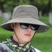 Outdoor Fisherman Large Brim Protection, Fishing Hat, Jungle For Men And Women, Sun Protection With Drawstring To_desvips.com