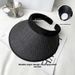 Large Brim Empty Top Hat Women's Summer UV Protection Rear Neck Visor Foldable Travel Beach Sun Hat_desvips.com