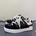 Campus New Black And White Couple Bread Fragrance Flip Skate Shoes Fur Canvas Style Niche Design Patchwork Unisex_desvips.com