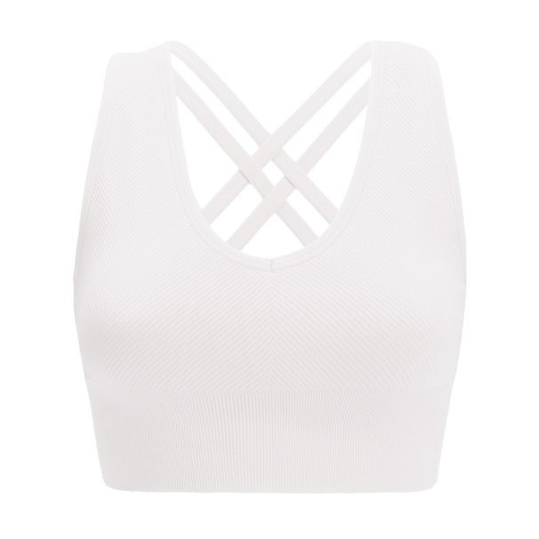 New Seamless Quick-Dry Moisture-Wicking Shockproof Plus Size Fitness Yoga Running Wireless Backless Sports Bra For Women_desvips.com