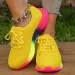 Rainbow Sole Sneaks Women Plus Size 43 Mesh Breathable Platform Sports Woman Non-Slip Lace Up Tennis Shoes Zapatos_desvips.com