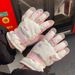 Aixiaoxiong Split Finger Ski Women Winter Warmth Cold Proof Plus Velvet Gloves Can Touch Screen Riding Anti Slip Men_desvips.com