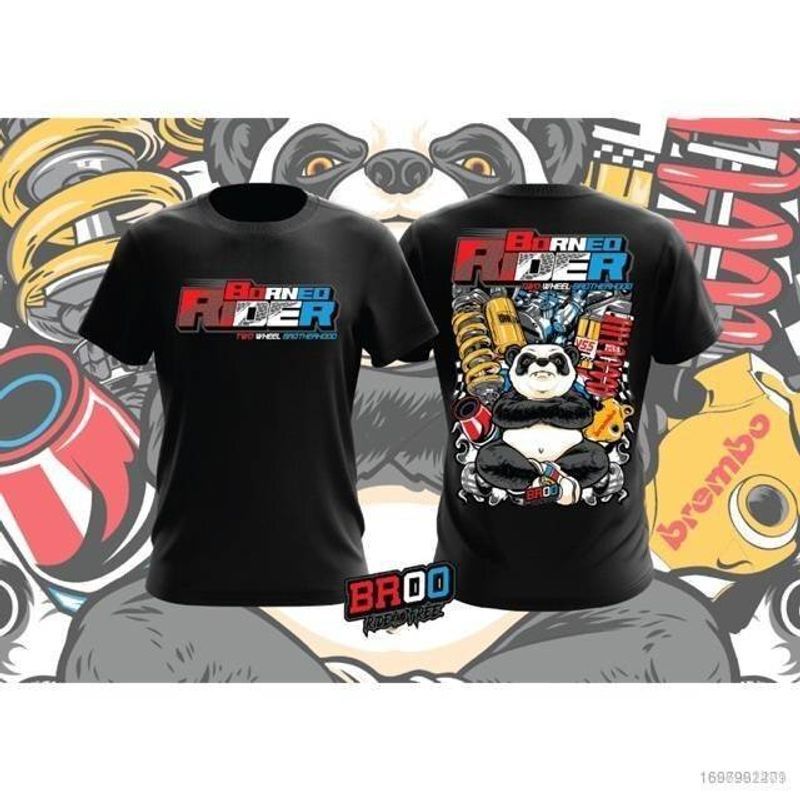fux BORNEO RIDER Fans Tshirts Round Neck Short Sleeve Sports Tee Unisex Plus Size_desvips.com