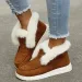 New Ladies Slip On Comfortable Ankle Women Winter Warm Plush Fur Snow Boots Suede ShoesFemale Footwear Botas Femininas_desvips.com