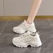 2025 New Summer Thick-Soled Foot-Shaping Dad Sneakers Women's Sports White Shoes Soft Cushioning_desvips.com