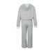 Women's Clothing Early spring outfit suit 2024 spring new women's casual hooded sweatshirt sports wide leg pants two piece suit_desvips.com
