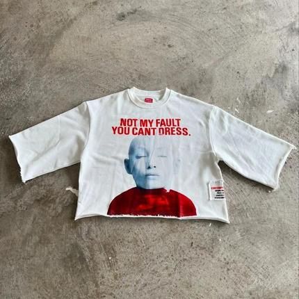 2025 New Five-Quarter Round Neck Top T-Shirt NOT Trendy Print Street Style Men's Short Sleeve_desvips.com