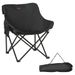 Campingstuhl Faltbarer Gartenstuhl Mit Seitentasche, Stahlbeine, Klappsessel Mit Tragetasche Für Pool, Strand, Oxford, Schwarz_desvips.com