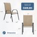 Amopatio Set Of 4 Stackable Outdoor Dining Chairs For All Weather, Breathable Garden Furniture For Backyard Deck, Brown_desvips.com