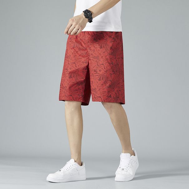 Cross-border Summer Pure Cotton Sports Casual Shorts For Men, Thin Beach Shorts, Straight Loose Camouflage Mid-length_desvips.com