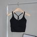 Pilates Sports Camisole Vest For Women, Integrated Fixed Chest Pad, Shockproof Fitness Cross Back Yoga Bra_desvips.com