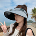 New Rechargeable Fan Summer Outdoor Large Brim Open Top UV Protection Sun Hat_desvips.com