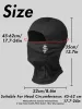 Black Breathable Balaclava Letter Print Motorcycle Face Mask_desvips.com