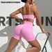 Cross-Border Sexy Bra Strap Yoga Outfit For Women Summer High Waist Tummy Control Sports Tight Shorts Fitness Set_desvips.com