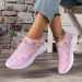 High Quality Plus Size 43 Comfort Breathable Casual Sneakers Fashion Rhinestone Flat Shoes For Women 2024_desvips.com