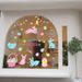 Easter Atmosphere Decoration Glass Door Electrostatic Egg And Rabbit Wall Stickers, Window Decals_desvips.com