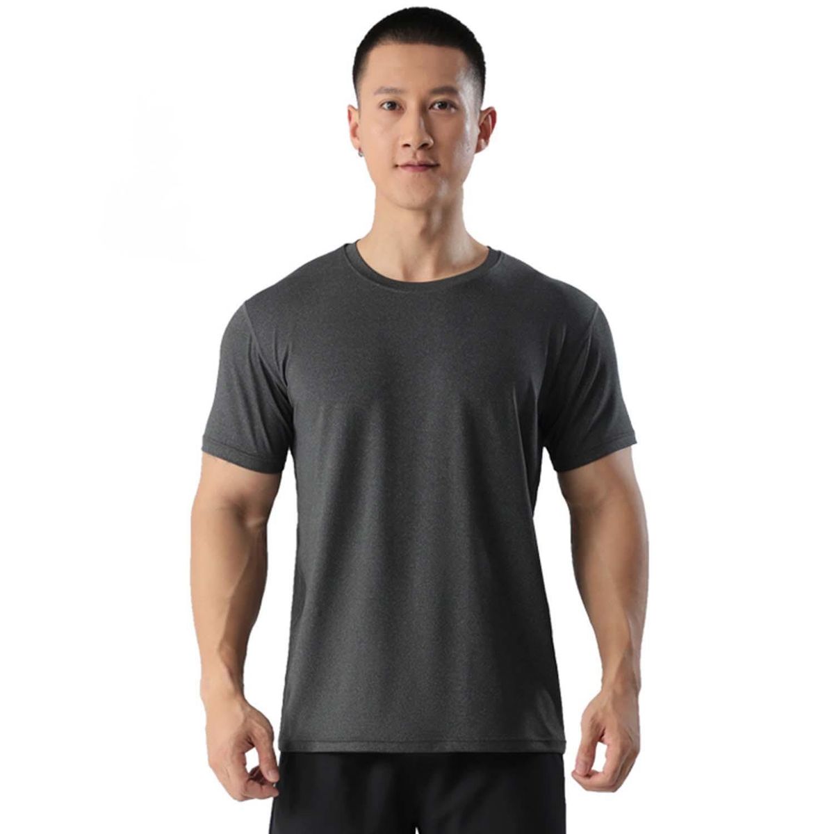 men's Round-neck Loose-fit Sports Casual Fitness Short-sleeve Outdoor Running Quick-dry Top T-shirt_desvips.com
