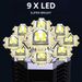 Cross-Border Handheld Outdoor Household Portable USB Rechargeable Multi-Function 9LED Strong Light Flashlight Wholesale_desvips.com